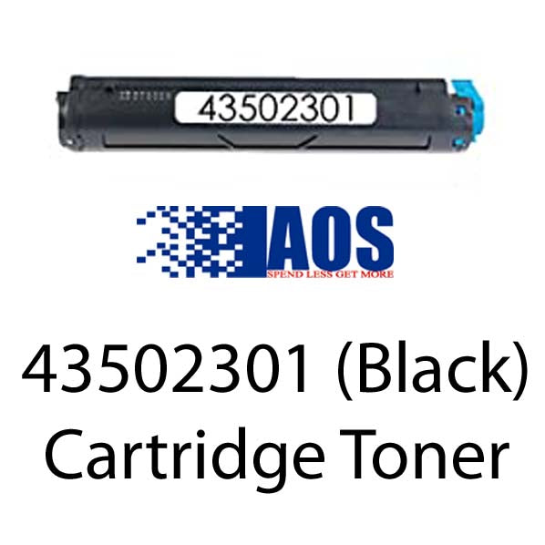 AOS Private Labeled OEM 43502301 Black Toner Cartridge