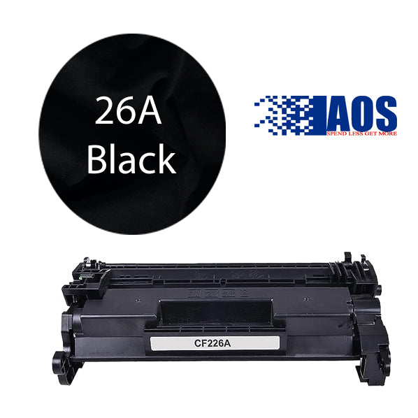 AOS Private Labeled OEM 26A Black Standard Yield Toner Cartridge, CF226A
