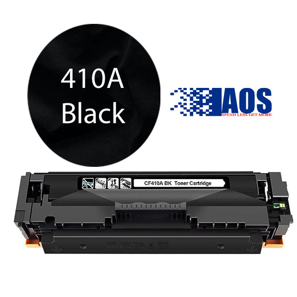 AOS Private Labeled OEM 410A Black Standard Yield Toner Cartridge, CF410A