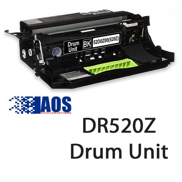 AOS Private Labeled OEM 520Z Drum Unit (100K) Black, 52D0Z00