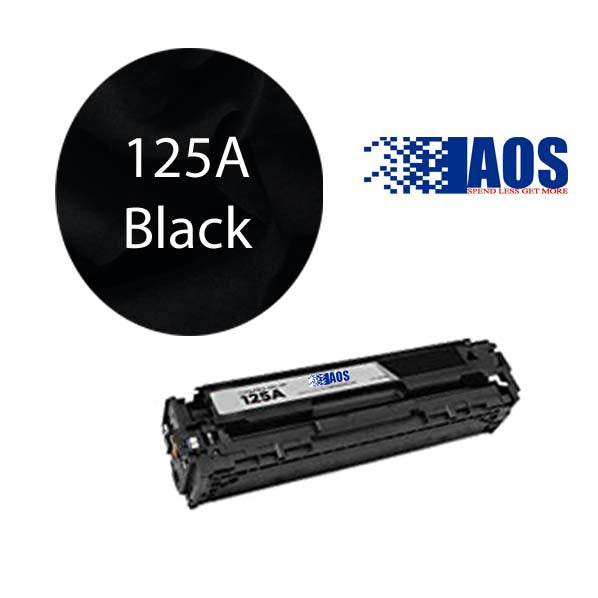 AOS Private Labeled OEM 125A Black Toner Cartridge, CB541A