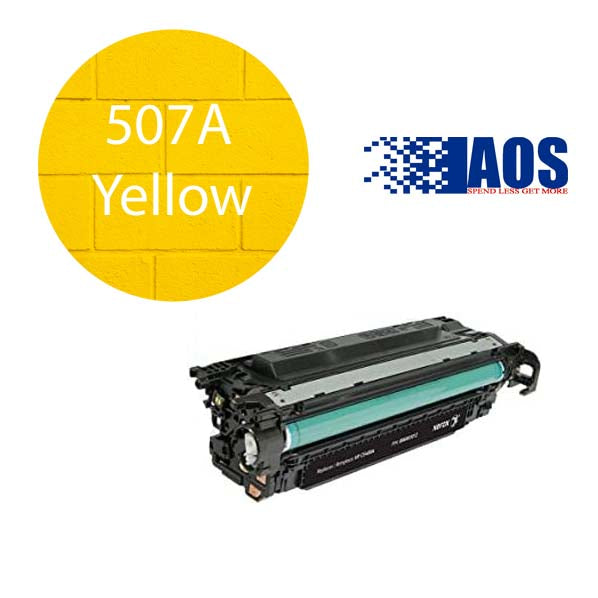 AOS Private Labeled OEM 507A Yellow Standard Yield Toner Cartridge, CE402A