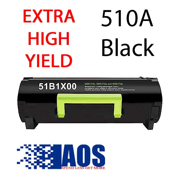 AOS Private Labeled OEM 511X Black Toner Cartridge, 51B1X00