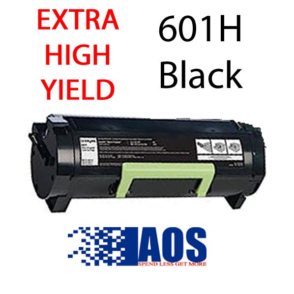 AOS Private Labeled OEM 601H EXTRA HIGH YIELD (10K) Black Toner Cartridge, 60F1H00