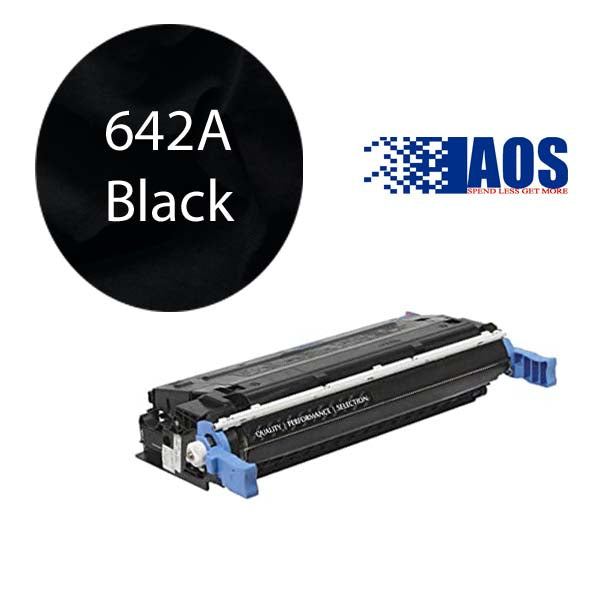 AOS Private Labeled OEM 642A Black Toner Cartridge, CB400A
