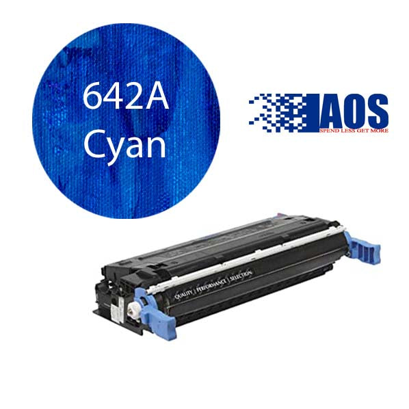 AOS Private Labeled OEM 642A Cyan Toner Cartridge, CB401A