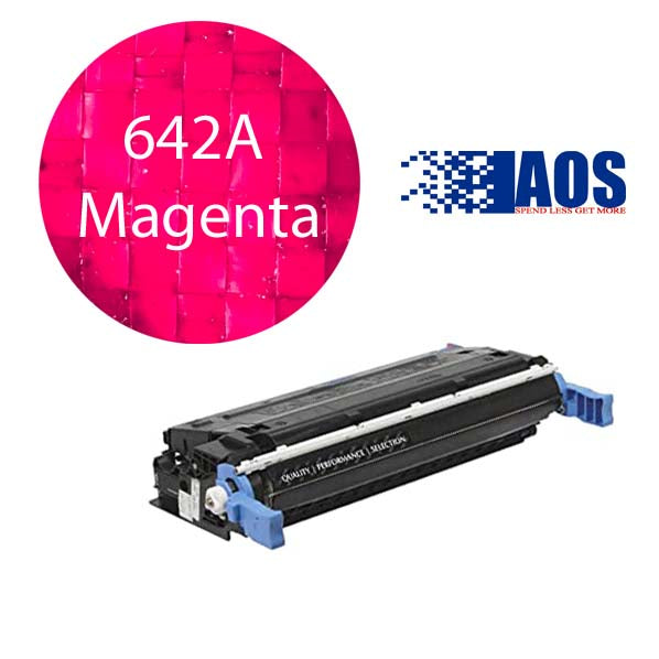 AOS Private Labeled OEM 642A Magenta Toner Cartridge, CB403A