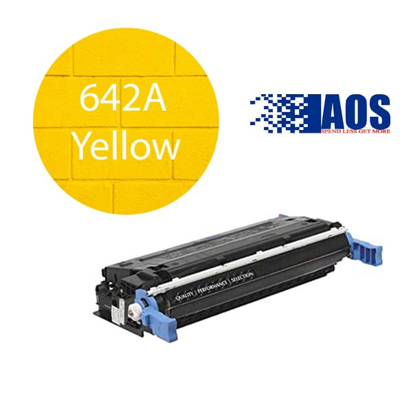 AOS Private Labeled OEM 642A Yellow Toner Cartridge, CB402A